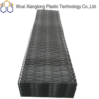 Διαγώνια μέσα 750X2000mm ροής φραγμών πτερυγίων δροσίζοντας πύργων PVC μαύρο γκρι